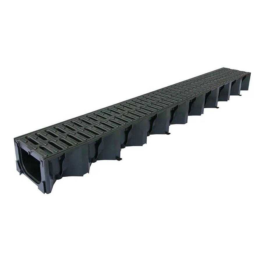 Picture of ACO HexDrain A15 Plastic Channel Black Plastic Grate 1m