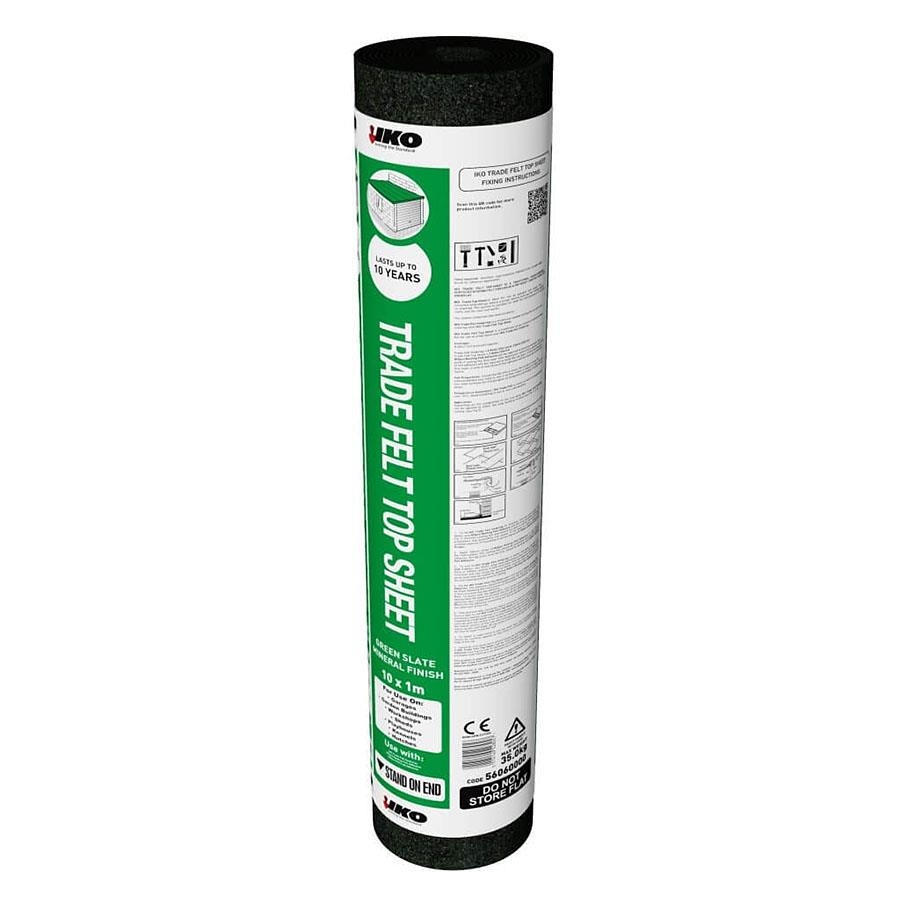 Picture of IKO Trade Felt Top Sheet Green Mineral 10x1m 56060000
