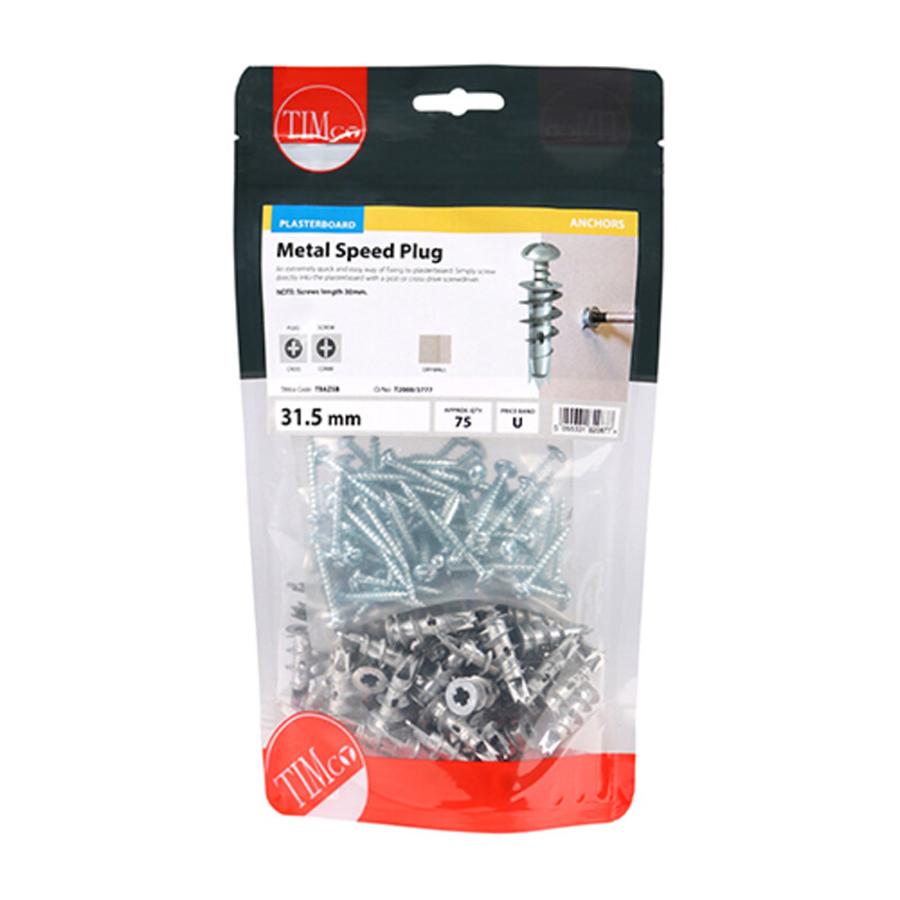 Picture of Timco Metal Speed Plug & Screw 31.5mm Bag 75