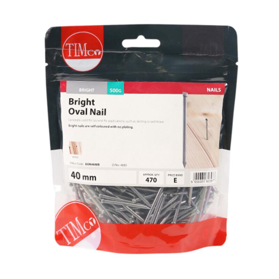 Picture of Timco Bright Oval Nails 40mm 500g