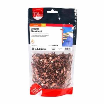 Show details for Timco Copper Clout Nails 2.65x30mm 1kg Picture of Timco Copper Clout Nails 2.65x30mm 1kg
