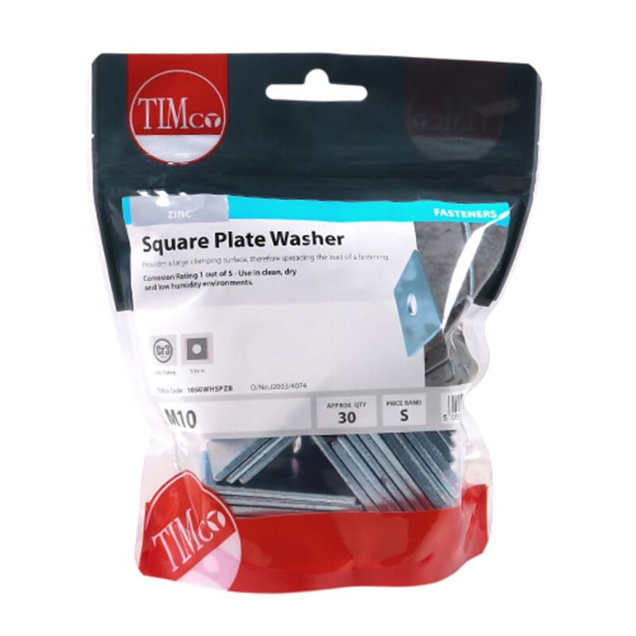 Picture of Timco Square Plate Washer Zinc M10x50mm - Single