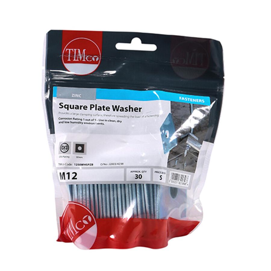 Picture of Timco Square Plate Washer Zinc M12x50mm - Single