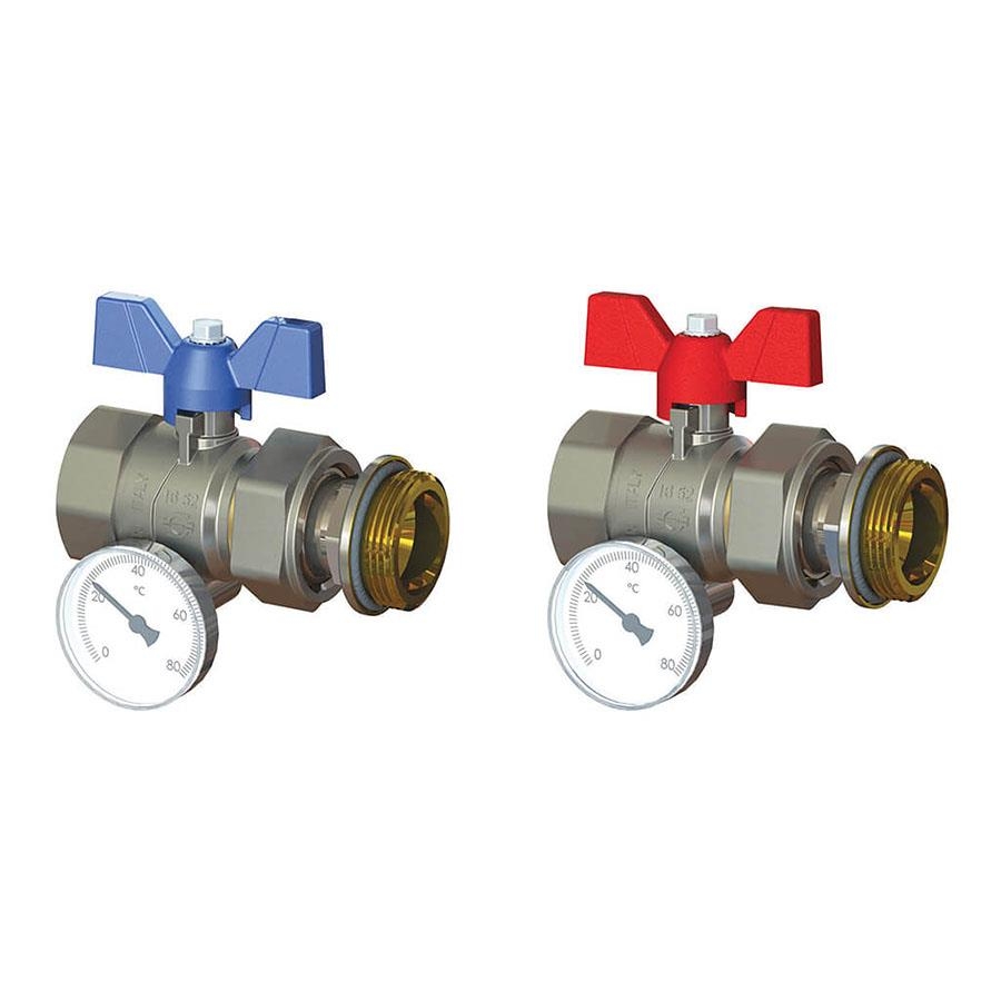 Picture of Emmeti Ball Valve 1inch with Temp Guages