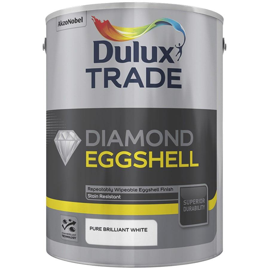 Picture of Dulux Trade Diamond Eggshell Pure Brilliant White 2.5L