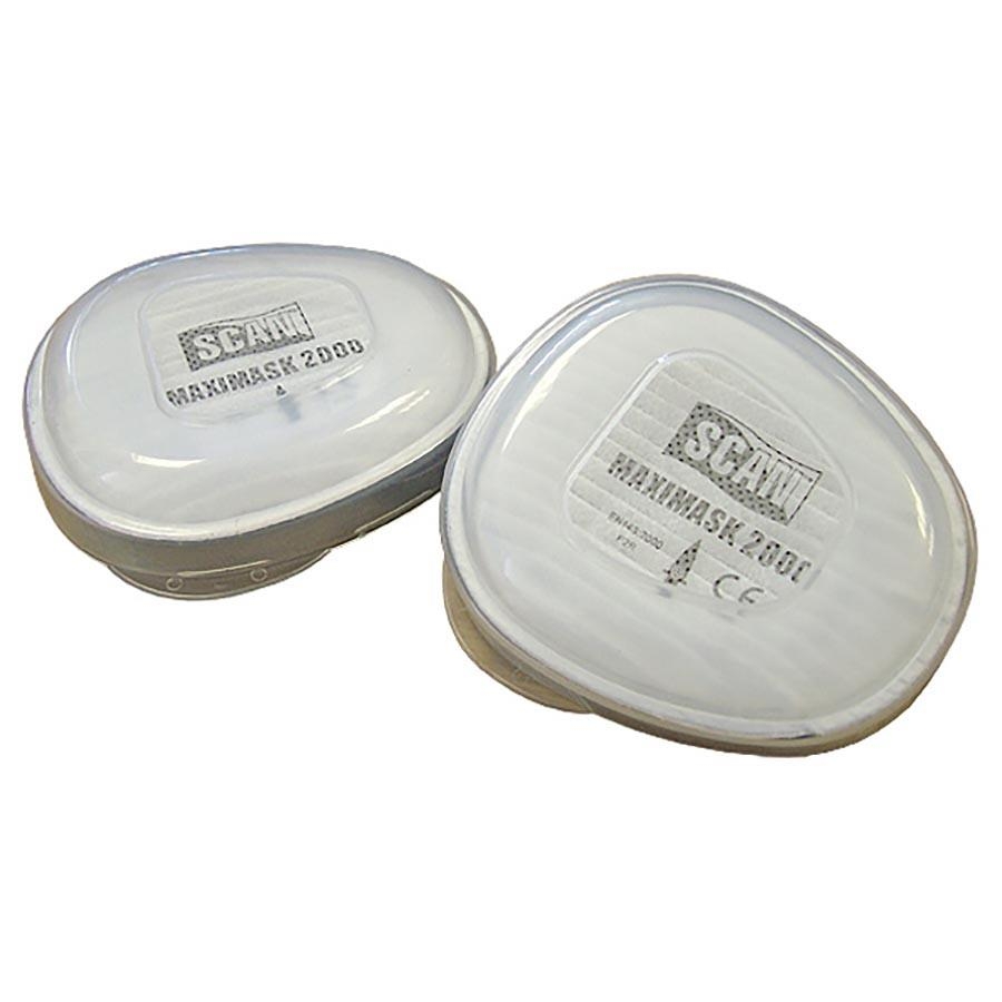 Picture of Scan Twin Half Mask Respirator Cartridge P2 Pack 2
