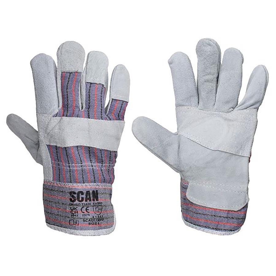 Picture of Scan Canadian Rigger Gloves Cowsplit Leather Sz9 (L)