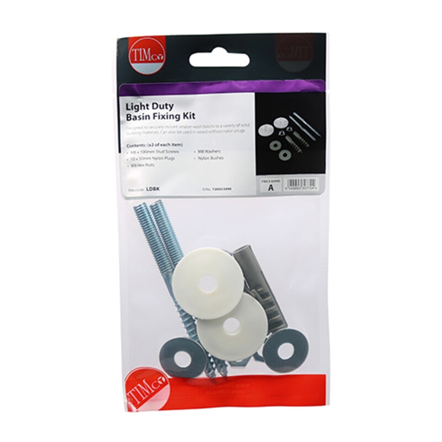 Picture of Timco Light Duty Basin Fixing Kit M8x100mm