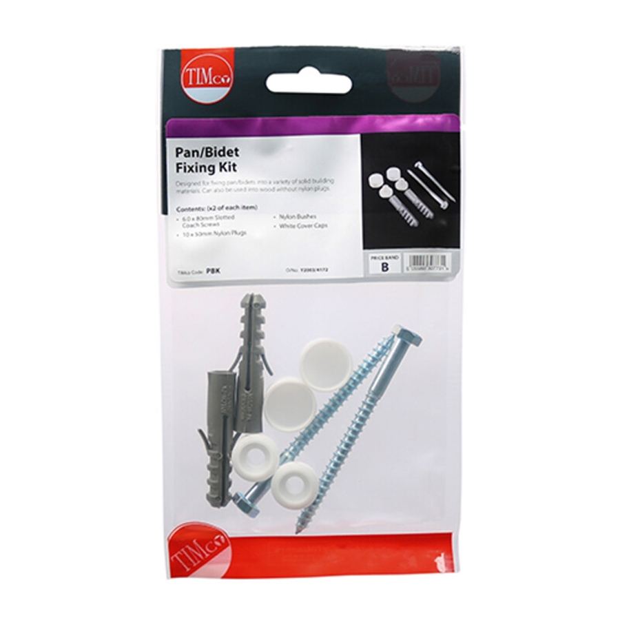 Picture of Timco Pan/Bidet Fixing Kit White