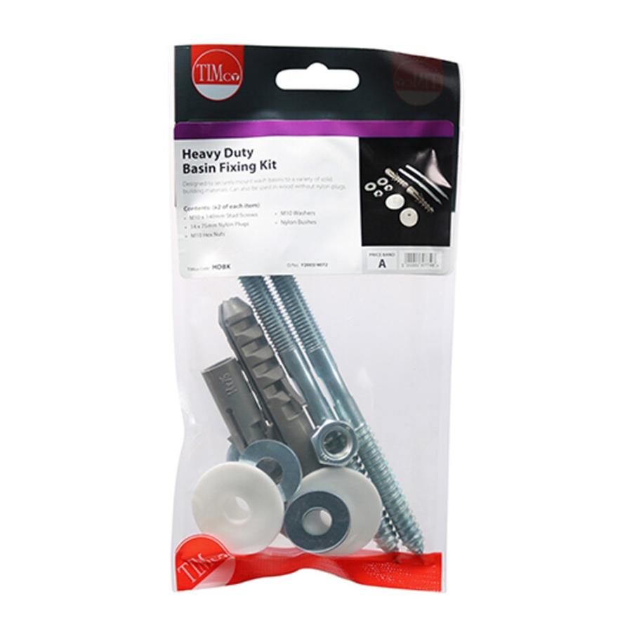 Picture of Timco Heavy Duty Basin Fixing Kit M10x140mm