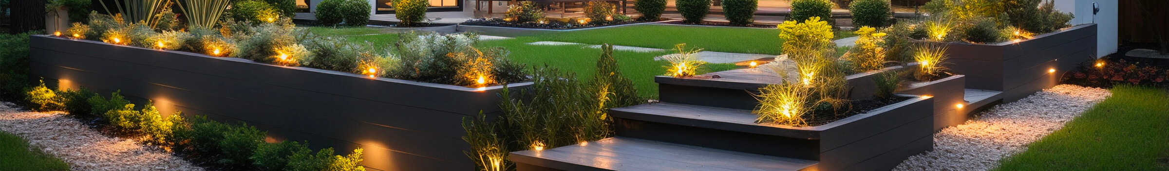 Modern landscaped garden