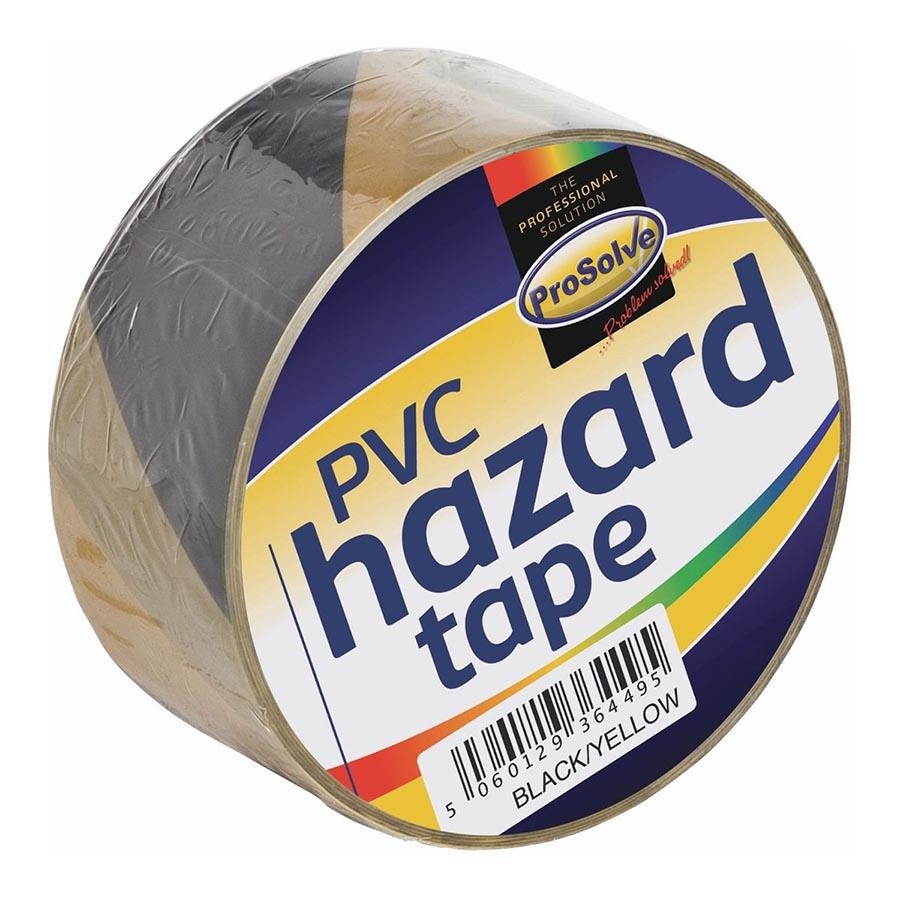 Picture of Prosolve Self-Adhesive Hazard Tape Black/Yellow 50mmx33m