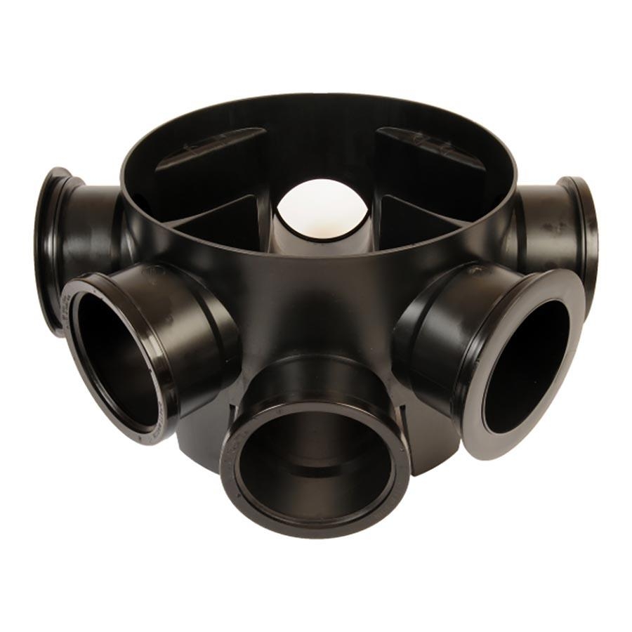 Picture of Brett Martin 110mm Drain 315mm Dia Shallow Access Chamber Base 5 Inlets B3150