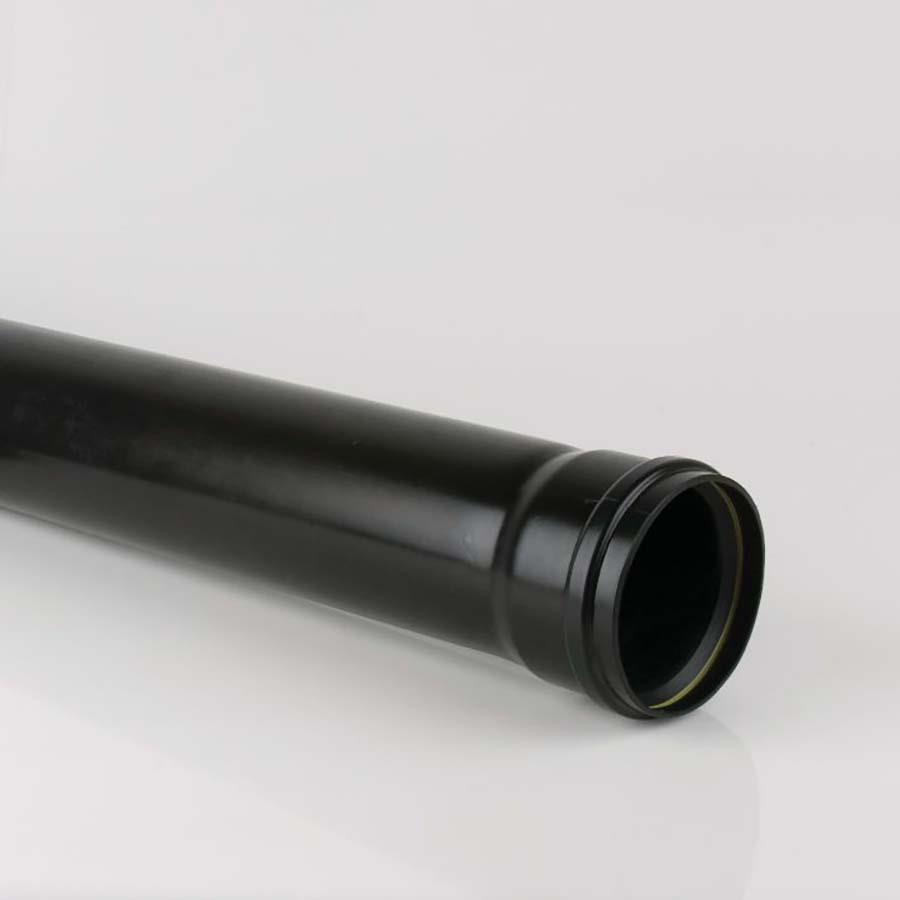 Picture of Brett Martin Single Socket Soil Pipe 110mm 3m Black BS414B