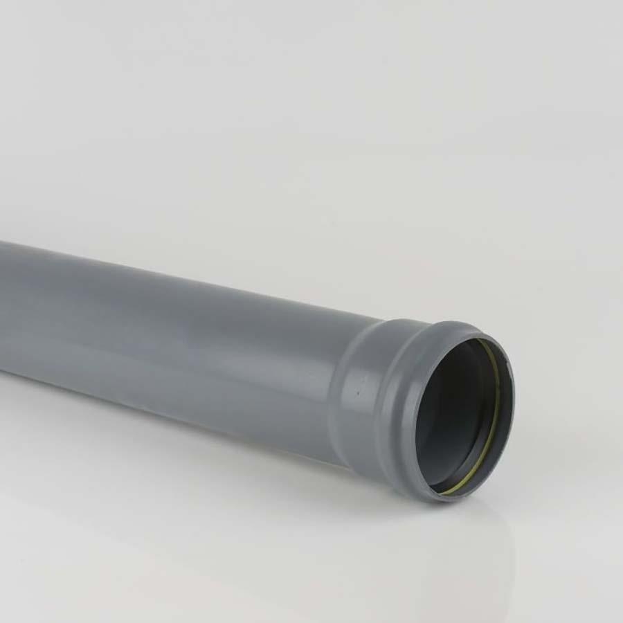 Picture of Brett Martin Single Socket Soil Pipe 110mm 3m Grey BS414G