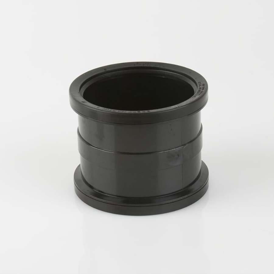 Picture of Brett Martin Soil Double Socket Coupler 110mm Black BS406B