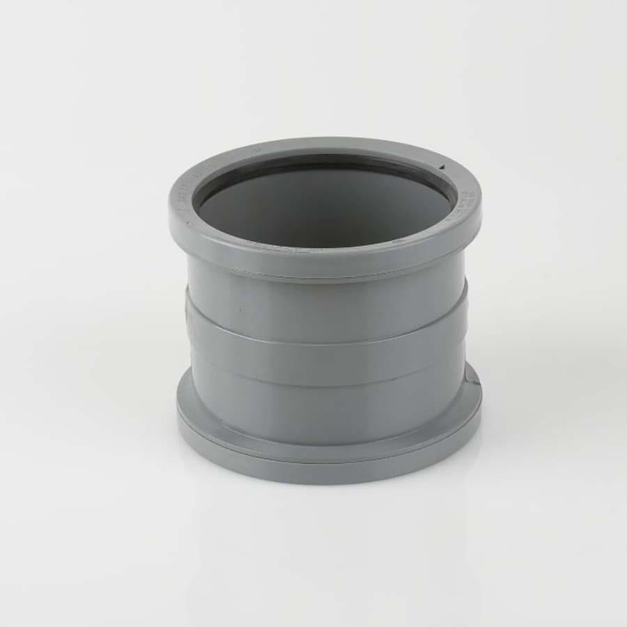 Picture of Brett Martin Soil Double Socket Coupler 110mm Grey BS406G