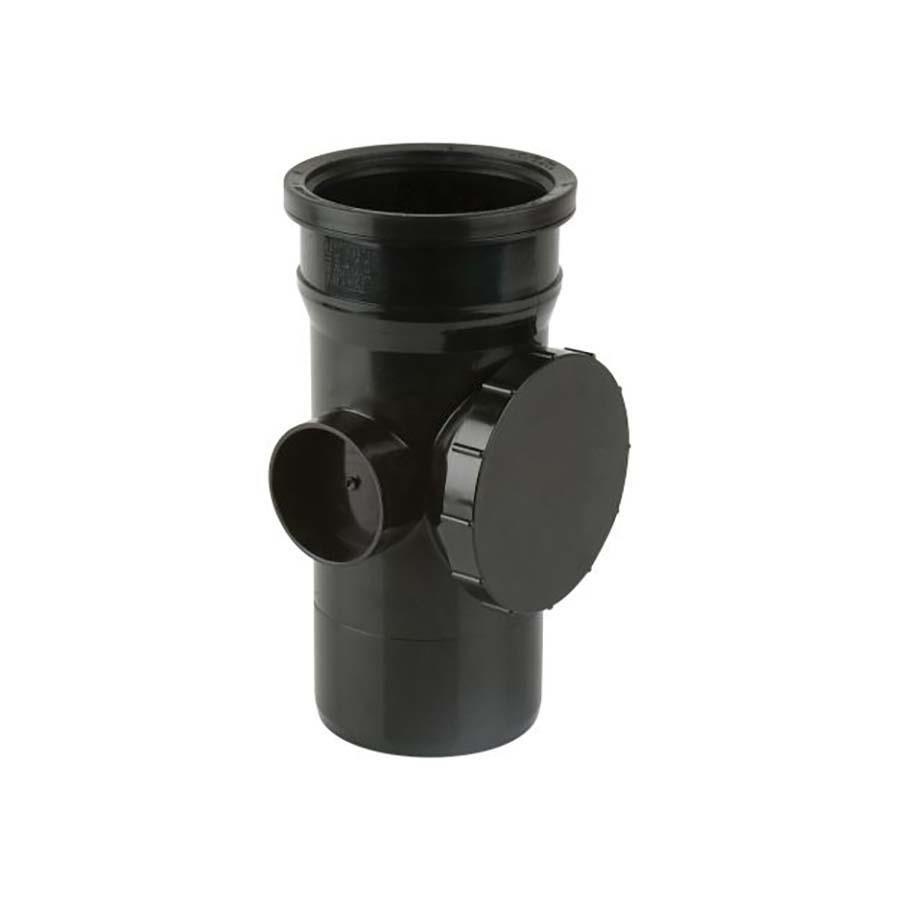 Picture of Brett Martin Soil Single Socket Access Pipe 110mm Black BS410B