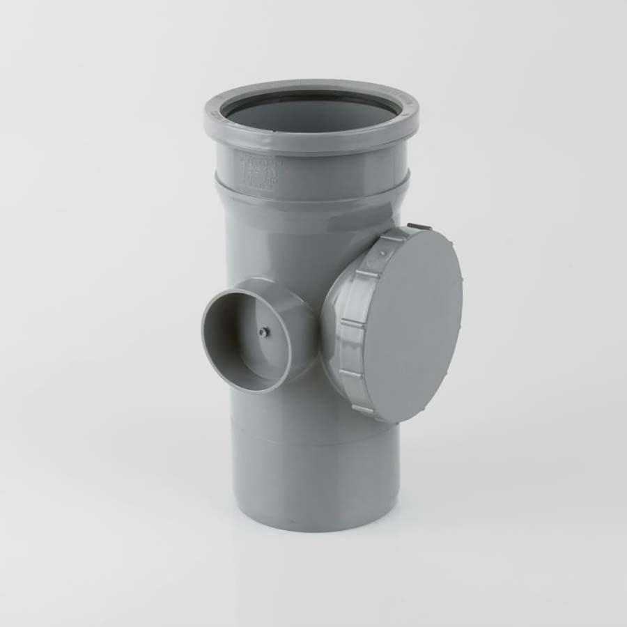 Picture of Brett Martin Soil Single Socket Access Pipe 110mm Grey BS410G