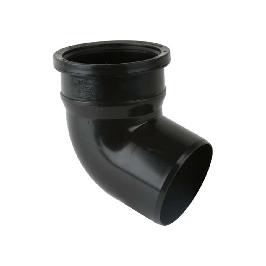 Picture of Brett Martin Soil Single Socket Bend 110mm 112.5 degree Black BS421B