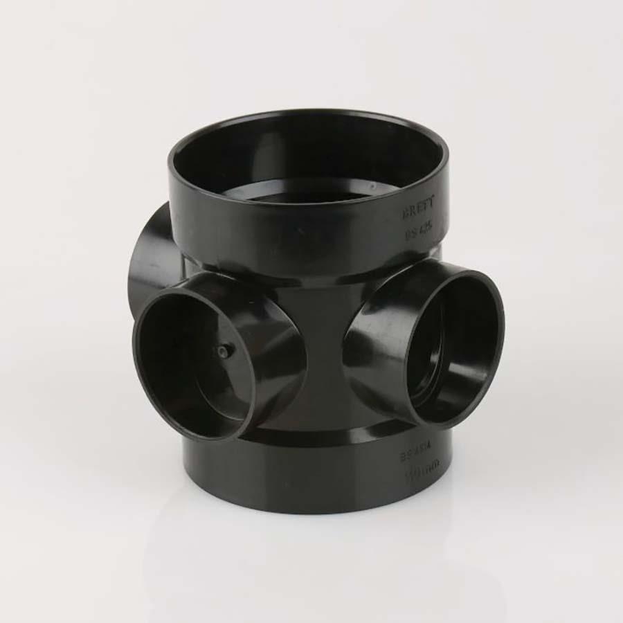 Picture of Brett Martin Soil Solvent Short Boss Pipe 110mm Black BS425B