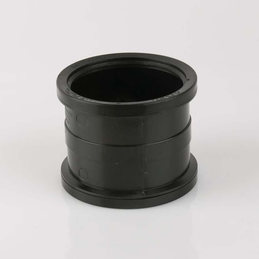 Picture of Brett Martin Soil Double Socket Slip Coupler 110mm Black BS478B