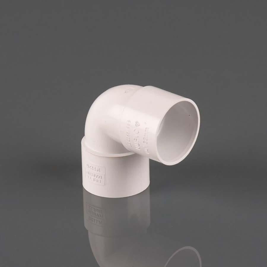 Picture of Brett Martin Solvent Waste Knuckle Bend 50mm 90 degree White Polar W3120WP
