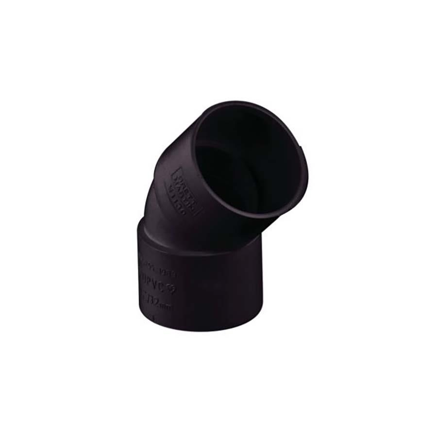 Picture of Brett Martin Solvent Waste Obtuse Bend 32mm 135 degree Black W1130B