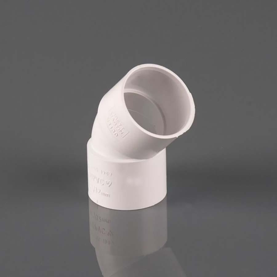 Picture of Brett Martin Solvent Waste Obtuse Bend 32mm 135 degree White Polar W1130WP