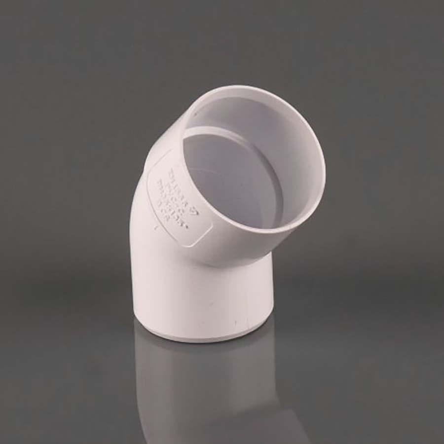 Picture of Brett Martin Solvent Waste Spigot Bend 32mm 135 degree White Polar W1230WP