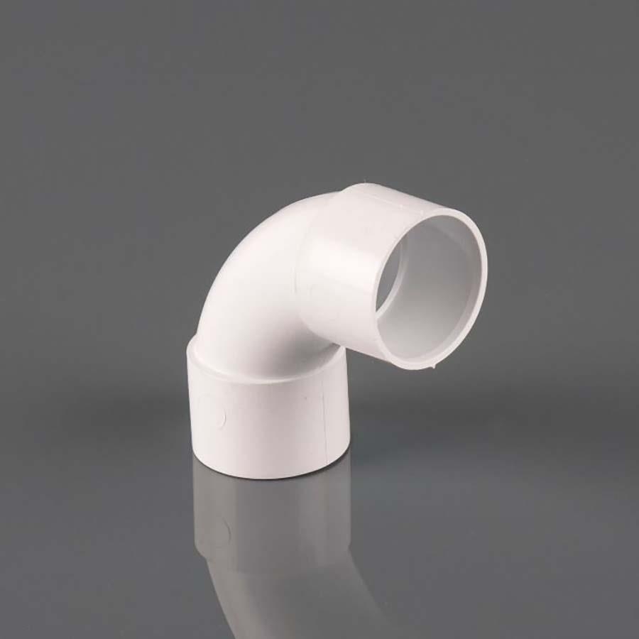 Picture of Brett Martin Solvent Waste Swept Bend 40mm 92.5 degree White Polar W2140WP