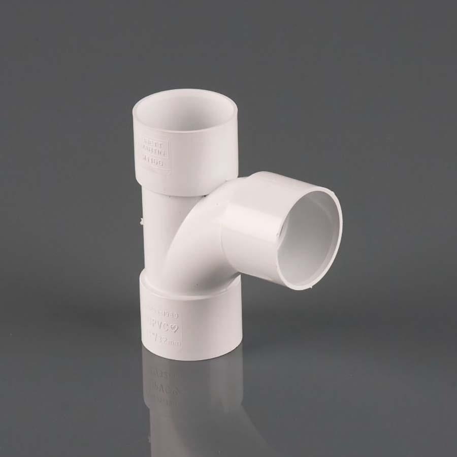 Picture of Brett Martin Solvent Waste Swept Tee 32mm 92.5 degree White Polar W1160WP