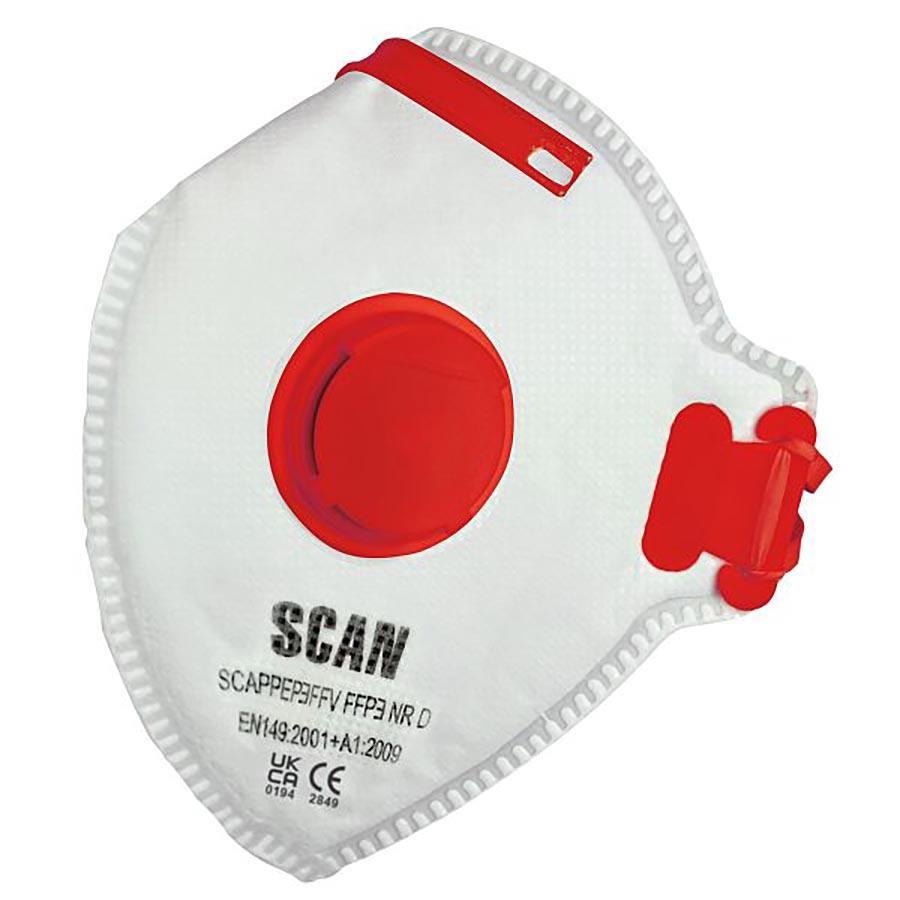 Picture of Scan Premier Fold Flat Valved Disposable Mask FFP3 Pk 3