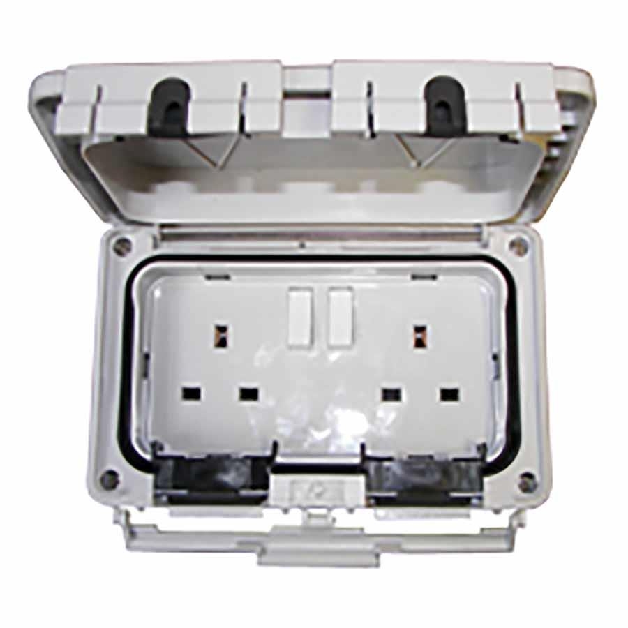 Picture of Sparkpak Exterior Socket IP56 Rated 2 Gang 13A