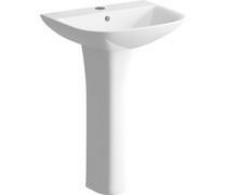 Picture of CBSH1779 Evesham 560x450mm 1TH Basin & Full Pedestal (Boxed)