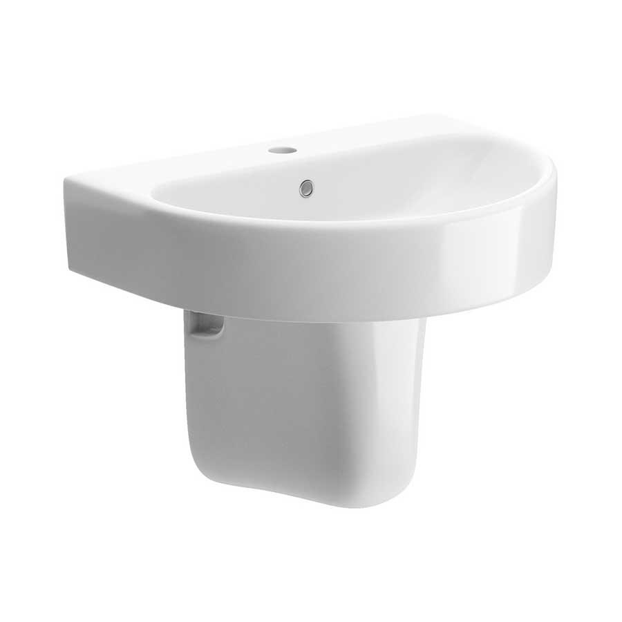 Picture of CBSH1784 Cheltenham 555x430mm 1TH Basin & Semi Pedestal