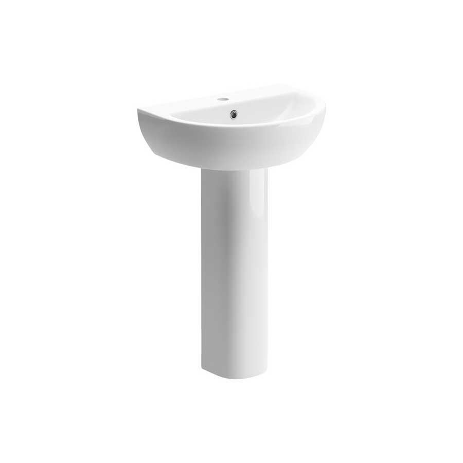 Picture of CBSH1830 Worcester 550x400mm 1TH Basin & Full Pedestal