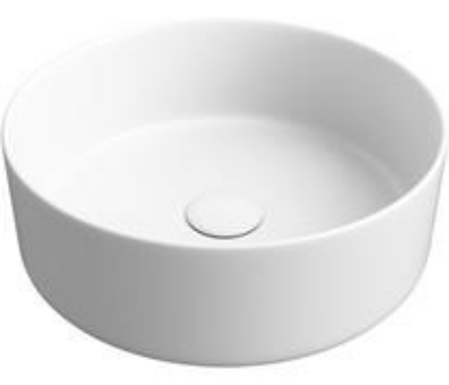 Picture of CBSH100508 Enigma 355mm Ceramic Round Washbowl & Waste - Matt White