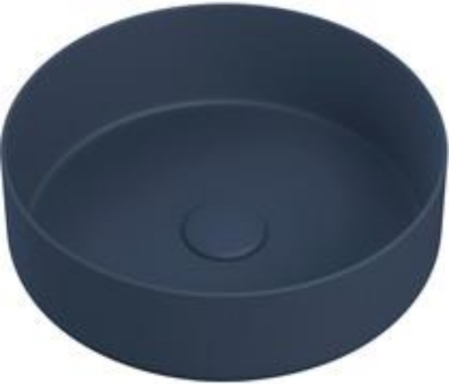 Picture of CBSH105577 Enigma 355mm Ceramic Round Washbowl & Waste - Matt Deep Blue