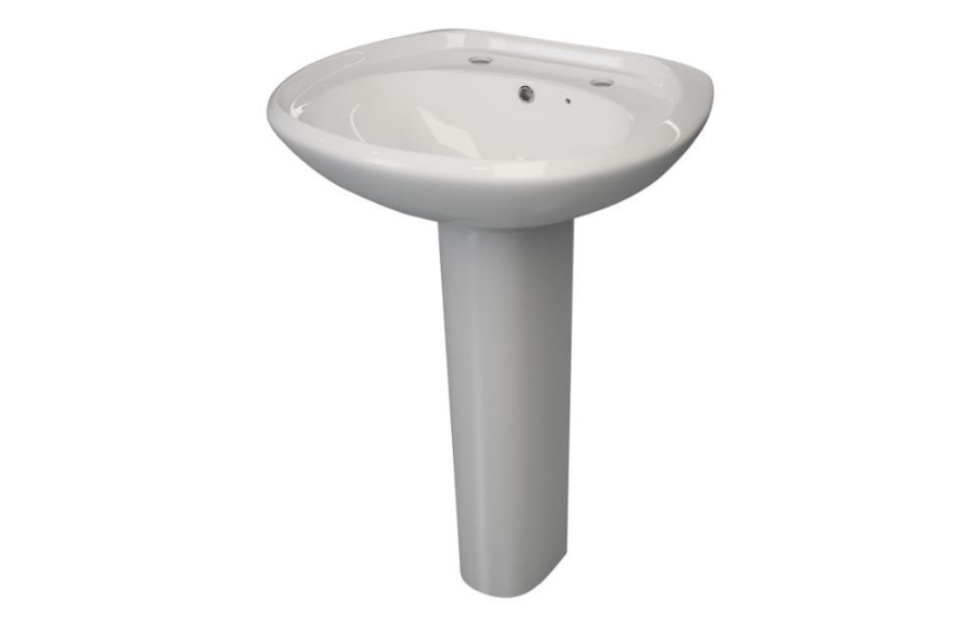 Picture of CBSH103720 Essential 573x460mm 2TH Basin & Full Pedestal