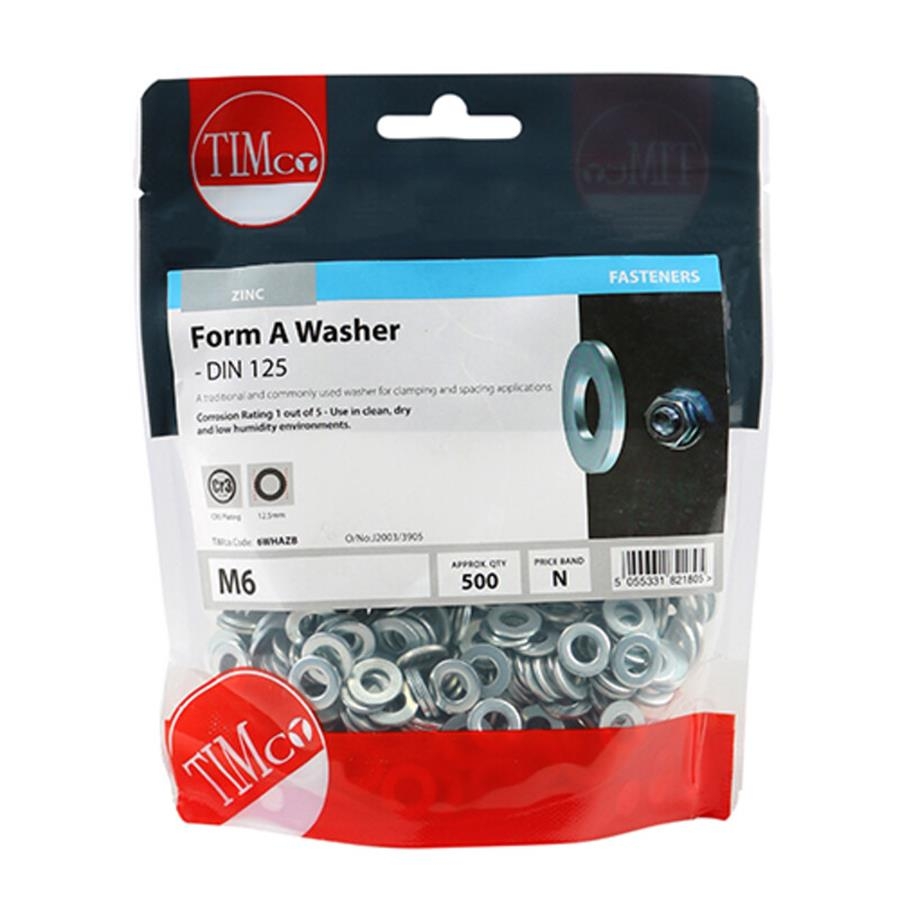 Picture of Timco Form A Washer DIN125 BZP M6 - Single