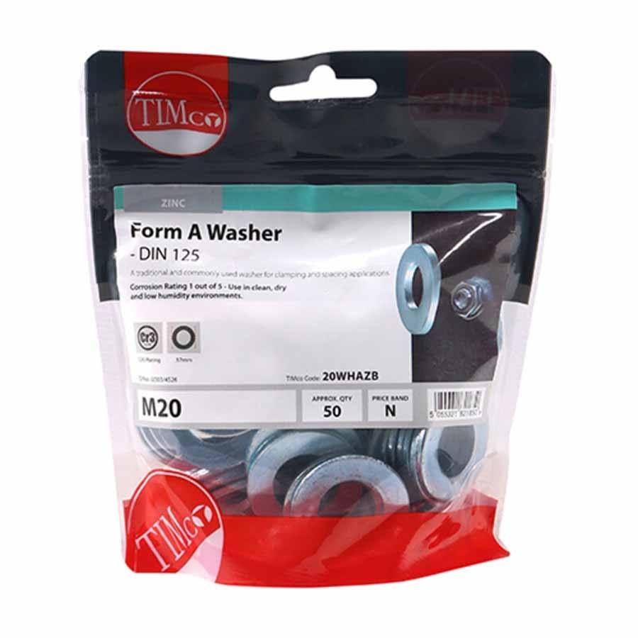 Picture of Timco Form A Washer DIN125 BZP M20 - Single