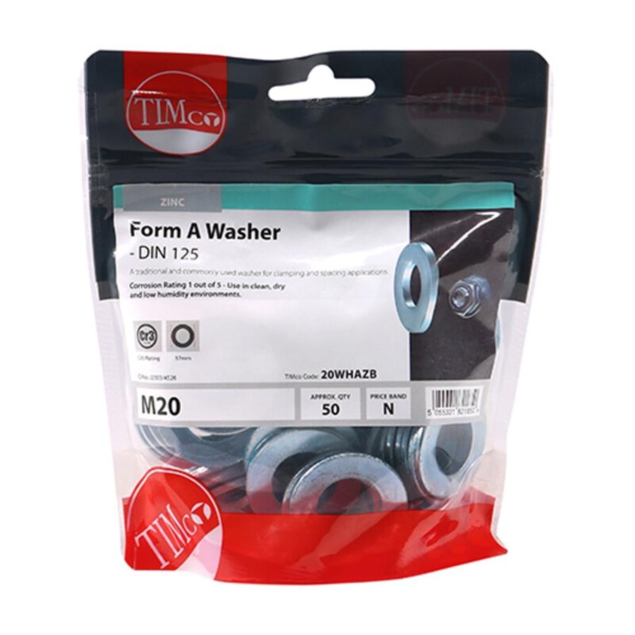 Picture of Timco Form A Washer DIN125 BZP M20 - Single