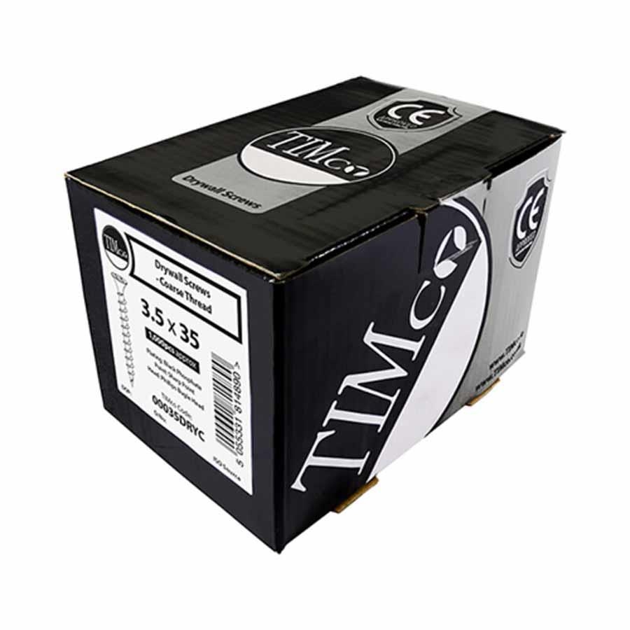 Picture of Timco Drywall Screw Coarse Thread Black 3.5x25mm Box 1000