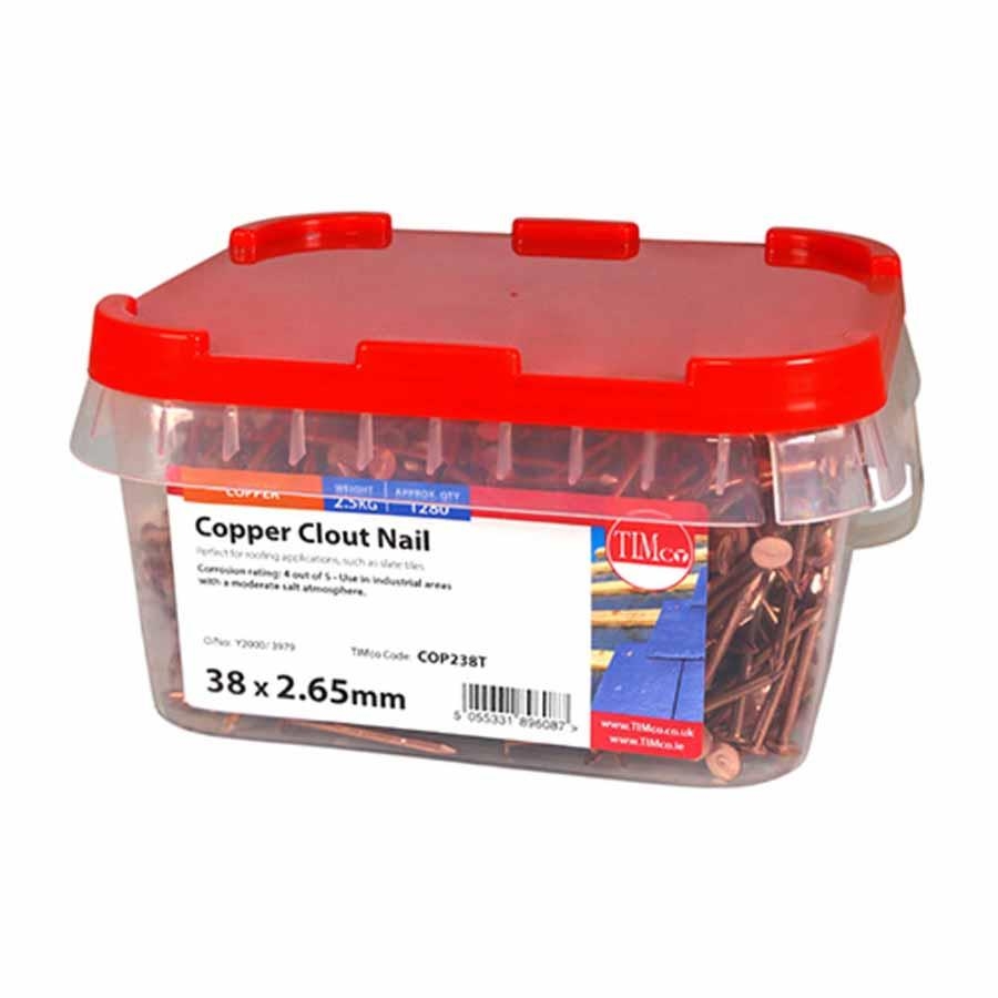 Picture of Timco Copper Clout Nails 2.65x38mm 2.5kg Tub