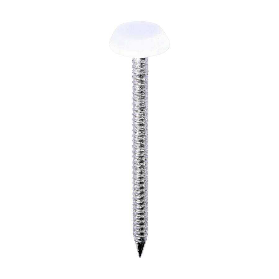 Picture of Timco Polymer Headed Stainless Steel Nails White 50mm Box 100