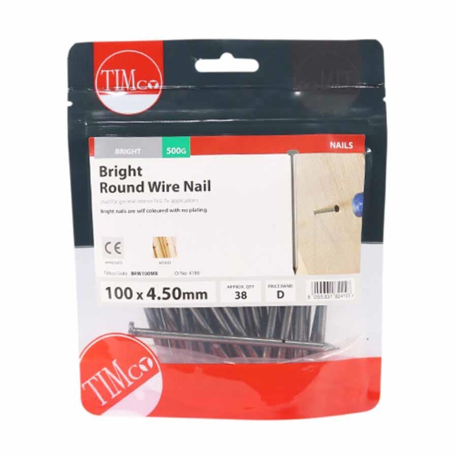 Picture of Timco Bright Round Wire Nails 100mm 500g
