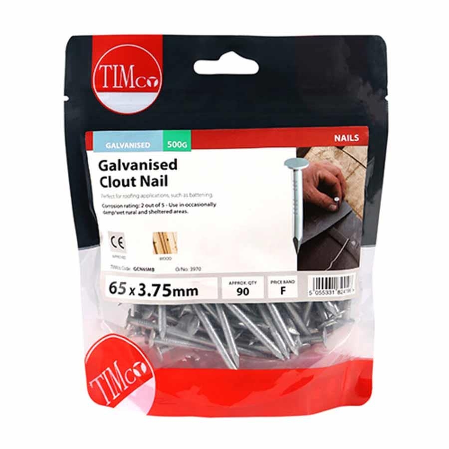 Picture of Timco Galvanised Clout Nails 3.75x65mm 500g