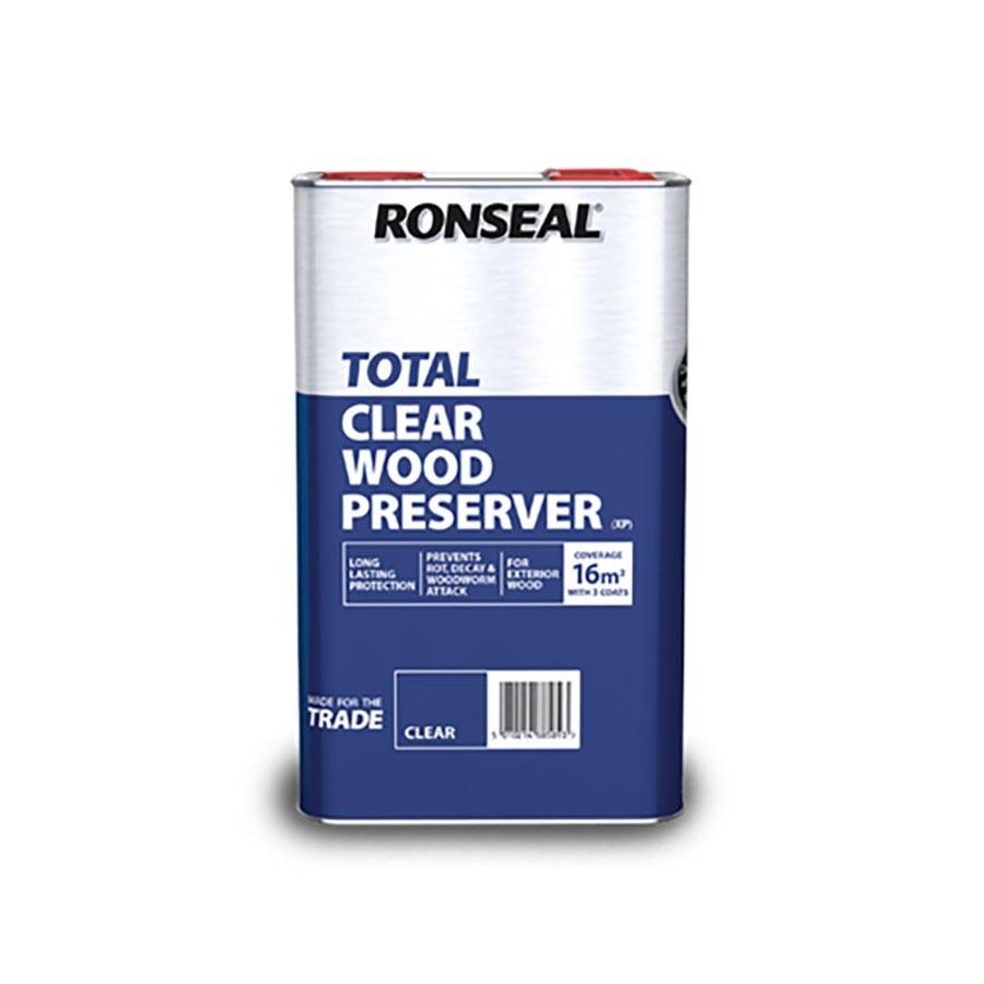 Picture of Ronseal Trade Total Wood Preserver Clear 5L