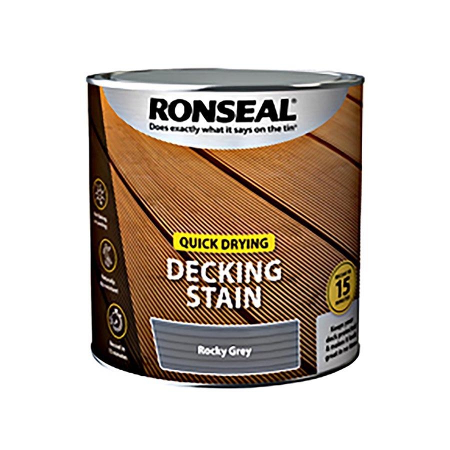 Picture of Ronseal Quick Drying Decking Stain Rocky Grey 2.5L